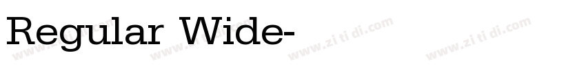 Regular Wide字体转换